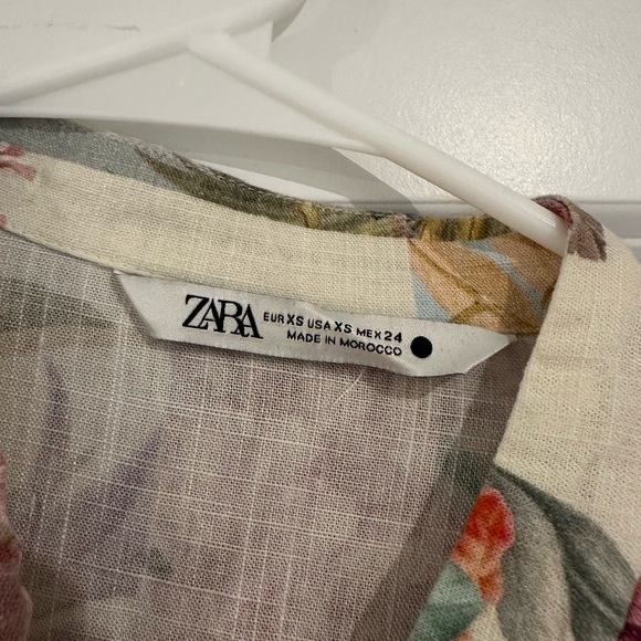 Zara Tropical Print Mini Dress - Picture 2 of 3